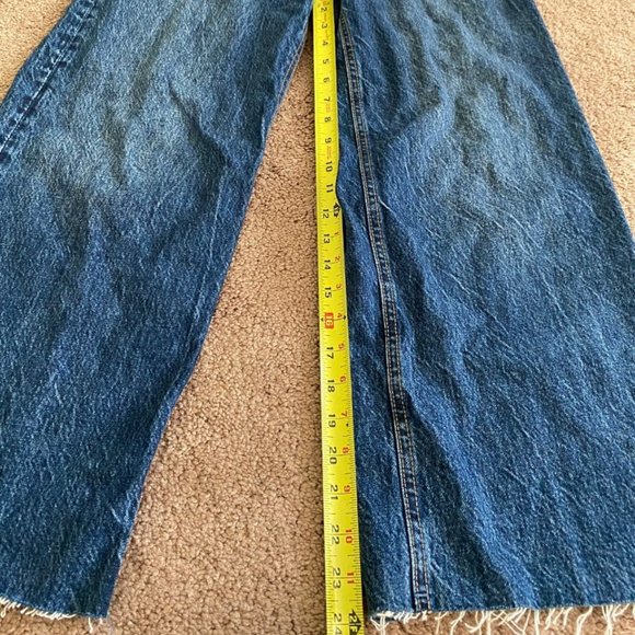 Wide Leg Dark Blue Jeans - Picture 3 of 8